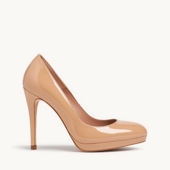 LK Bennett Shoes - LK Bennett Sledge Beige Patent Platform Courts 41 EUC 22757 C